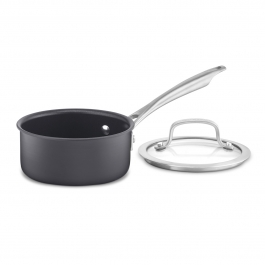 Cuisinart® Dishwasher-Safe Anodized 1-Quart Saucepan with Tempered Glass Cover