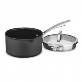 Cuisinart® Dishwasher-Safe Anodized 2-Quart Pour Saucepan with Tempered Glass Cover